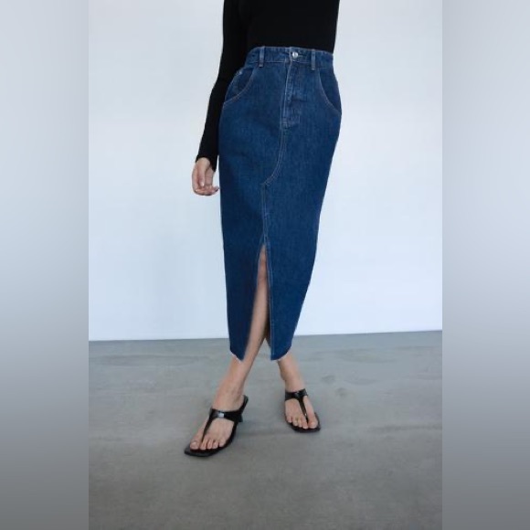 ZARA denim midi skirt - S - Picture 7 of 10